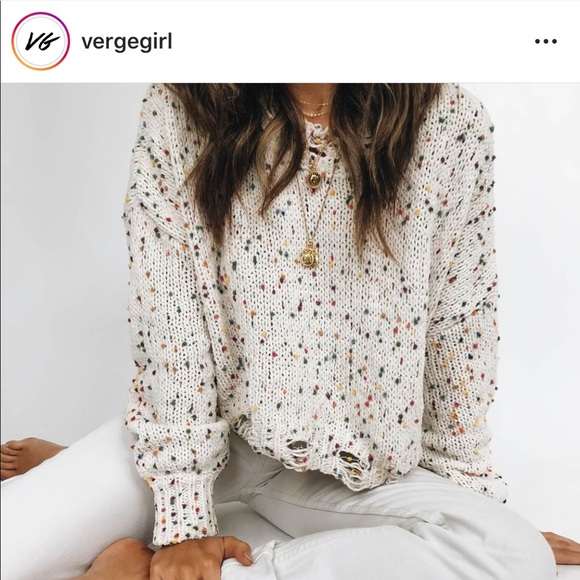 Verge Girl Sweaters - Verge Girl Paper Heart chunky knit sweater crop L